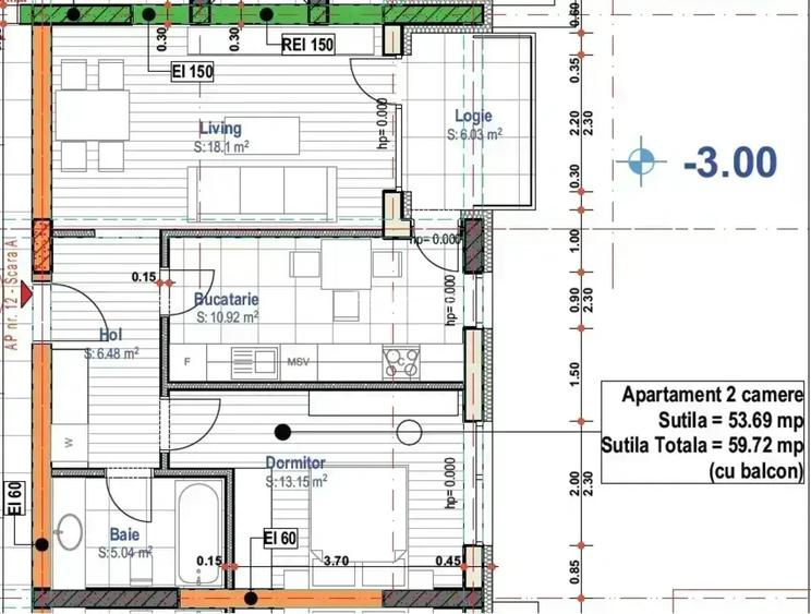 Apartament 2 camere decomandat 15min 1 dec bloc 3 etaje Aleea Tornadei - 3