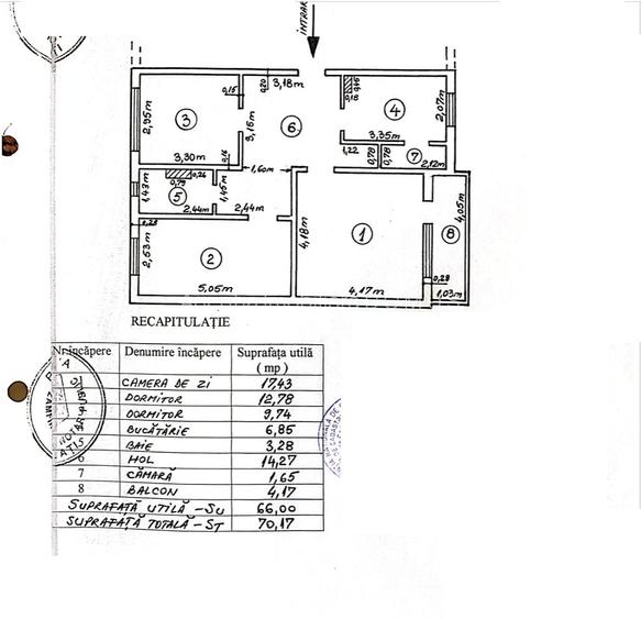 3 camere dec. Micro 17, renovat, etaj 3, 70mp - 14