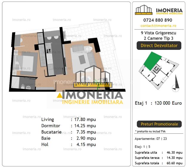 9 Vista Grigorescu – 0% Comision – 300 m Metrou, 750 m IOR – Preț promo Mai 2026 - 3