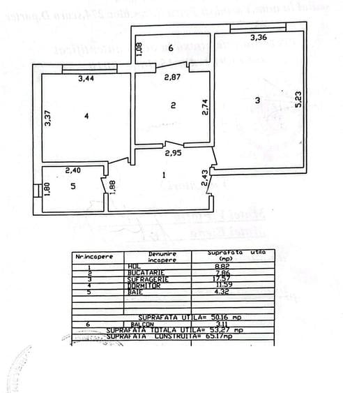 Apartament cu 2 camere, etaj 3, mobilat și utilat, zona TRAIAN - Crucea Gării; - 9