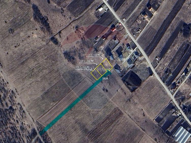 De vânzare parcelare teren Fânațe | 3 loturi | 550 mp + drum privat - 2
