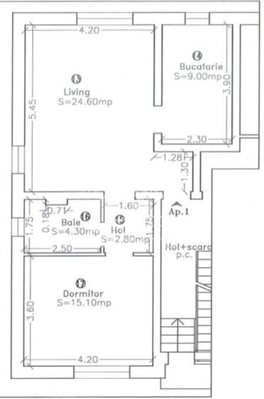 Apartament cu 2 camere mobilat cu gradina proprie de 50 mp in Giroc. - 1