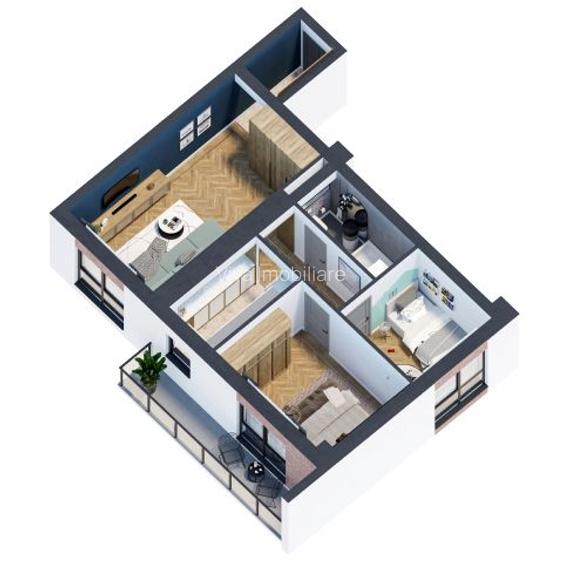 ESQ Village 3 – Platou Galata! Ap 3 camere, 61 mp, intabulat - 13