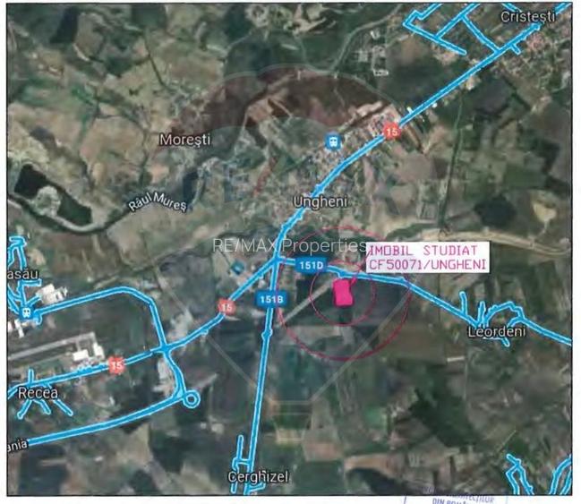 Terenuri Investitie 43485 mp Ungheni-Mures / Autostrada - 8