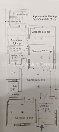Casa solida parter si pod in zona Floreasca, 4 camere, inaltime 3,5m, garaj - 16
