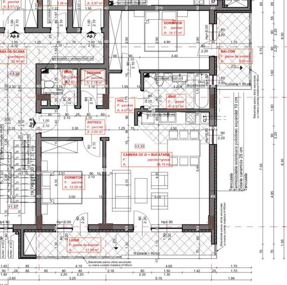 Apartament 3 camere, LUX, 2 bai, 72 mp utili, 2 balcoane, zona Stejarului - 19