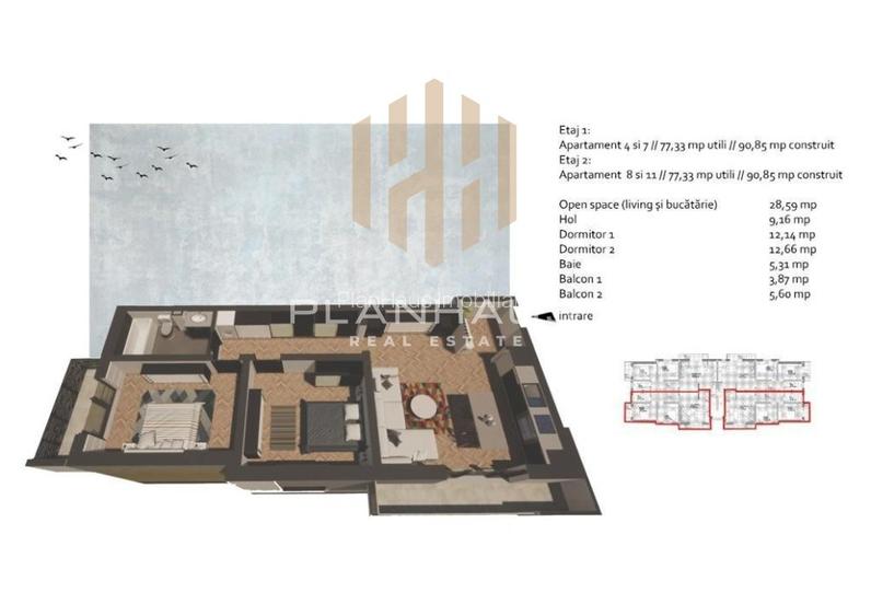 Apartament 3 camere Tăuții Măgherăuș - 13