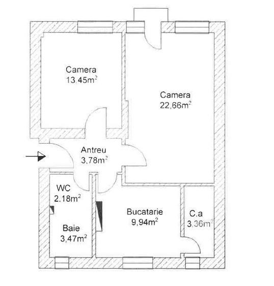 2 camere, renovat recent, cu garaj, 59 mp, zona Teatru National - 5