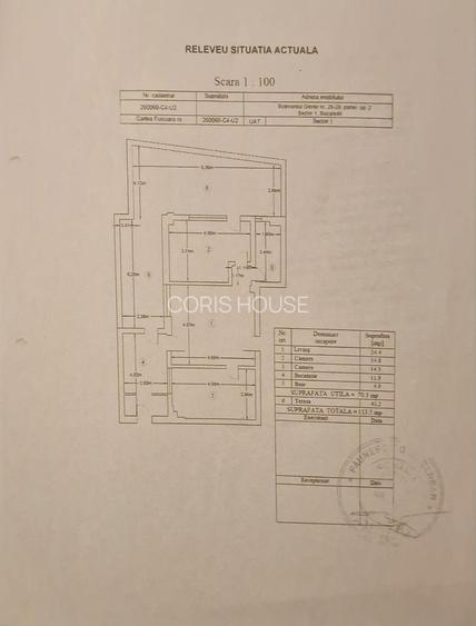 Bucurestii -Noi -3 camere -Terasa  43 mp - 27