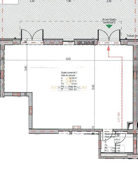 Spatiu comercial 54.97 mp, trafic pietonal intens, The Grand Kristal - 1