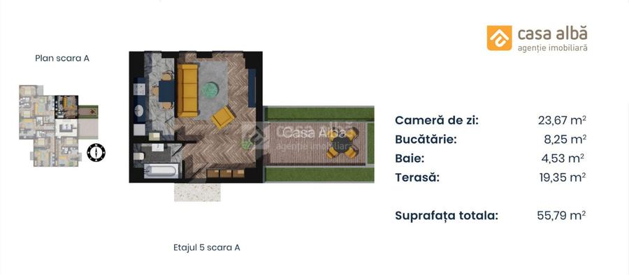 PROIECT NOU | apartament 1 camera LA CHEIE | Pacurari - Alpha Bank - 9