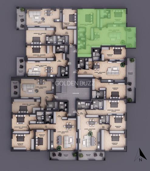 Apartament 3 camere | 135 mp | 3 bai | Padurea Baneasa - 2