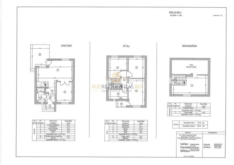 Vila excelenta tip duplex, P+1+Mansarda, Comuna Berceni - 1