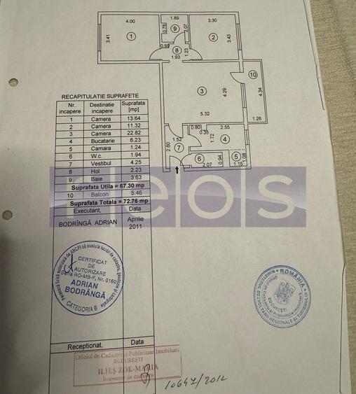 VANZARE 3 CAMERE | MOBILAT-UTILAT COMPLET | NOU RENOVAT | 67MP - 18