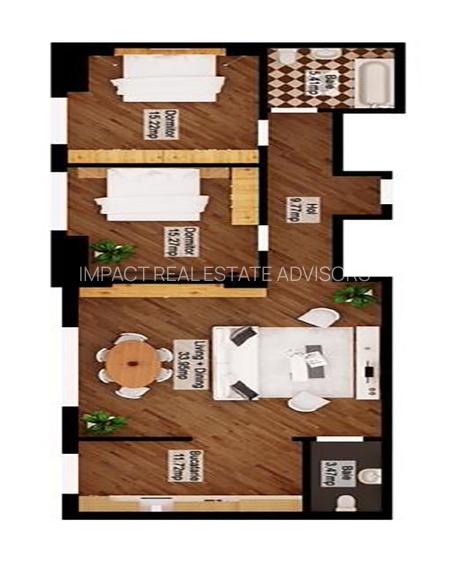 3 camere || Dorobanti Beller || loc de parcare - 1