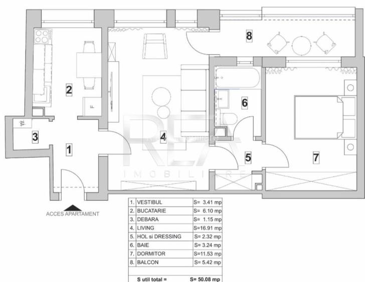 2 camere, 9/9, 50mp, anvelopat-Veteranilor - 8