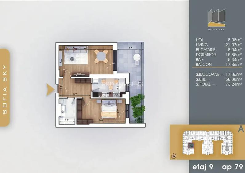 Apartament 2 camere Nicolae Teclu, Theodor Pallady - 5