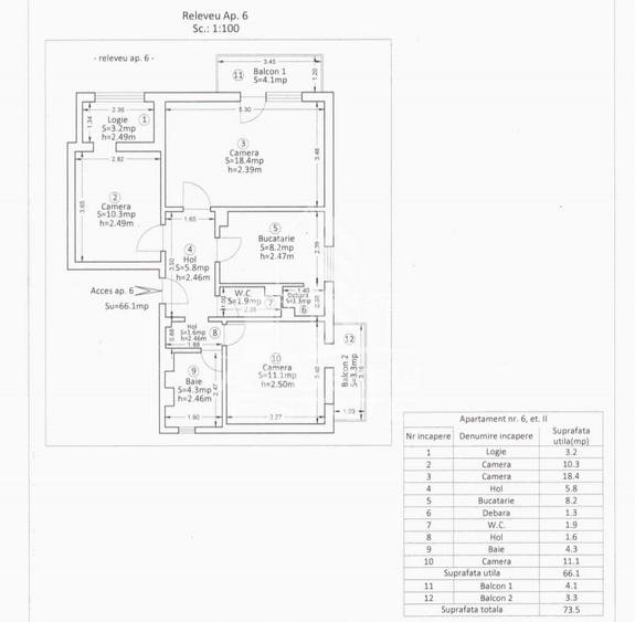 Apartament 3 camere de vanzare, etaj 2, zona Lipovei, Timisoara - 19