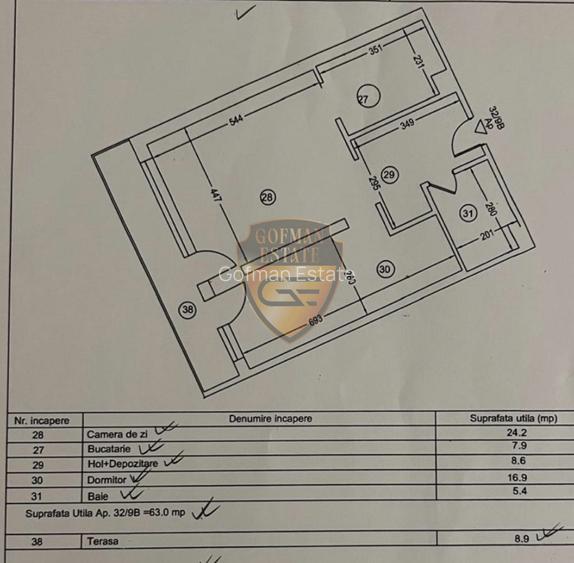 NOU prima inchiriere 2 camere Dacia, 71.9 mp et 3/6 parcare subterana - 16