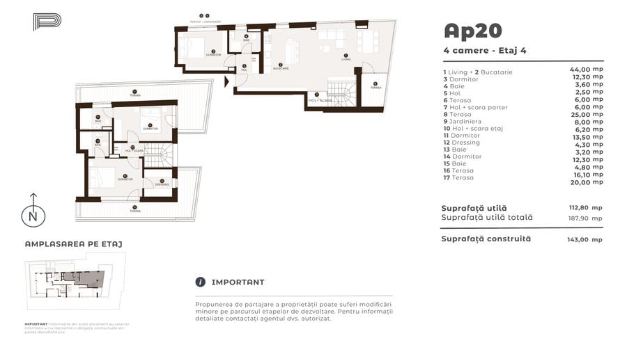 DUPLEX | 2 Niveluri | Terasă Panoramică | Timpuri Noi | Boutique 22 Apt - 1