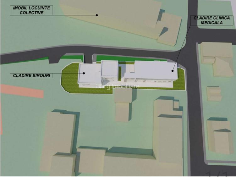Teren 1166mp, proiect Clinica si Birouri, Gruia  - 5