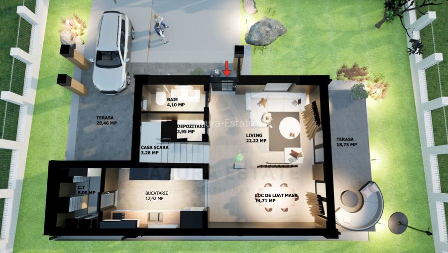 Casa individuala executie premium 129 mp utili teren 365 mp Cisnadie - 3