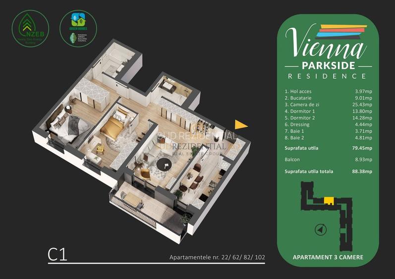 Apartament 3 camere, decomandat, Bd. Metalurgiei, Parc Tudor Arghezi - 7