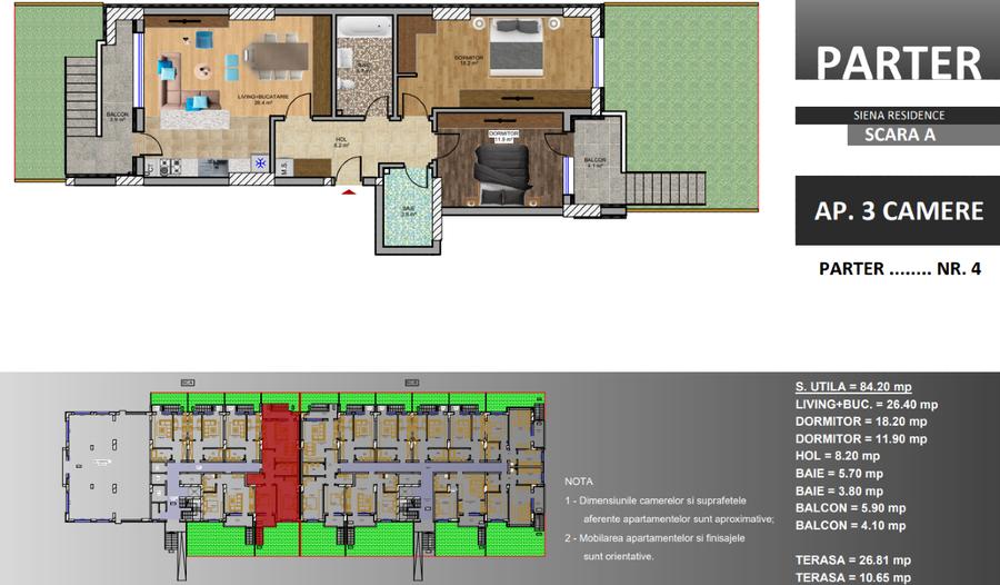 Apartament 3 camere, mobilat, CURTE, loc parcare subteran - Metrou Berceni - 16