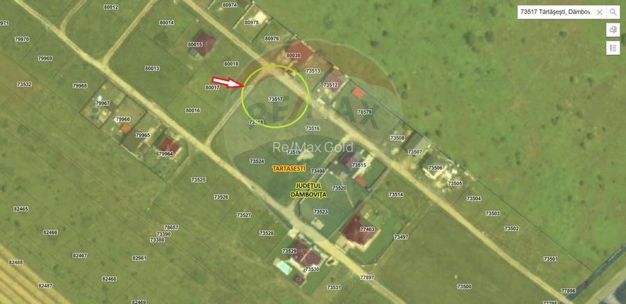 Teren intravilan 516 mp – Tărtășești/DN7 - 25 min de Piața Victoriei - 2