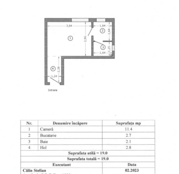 Garsoniera 19 mp str. Postavarul - 21