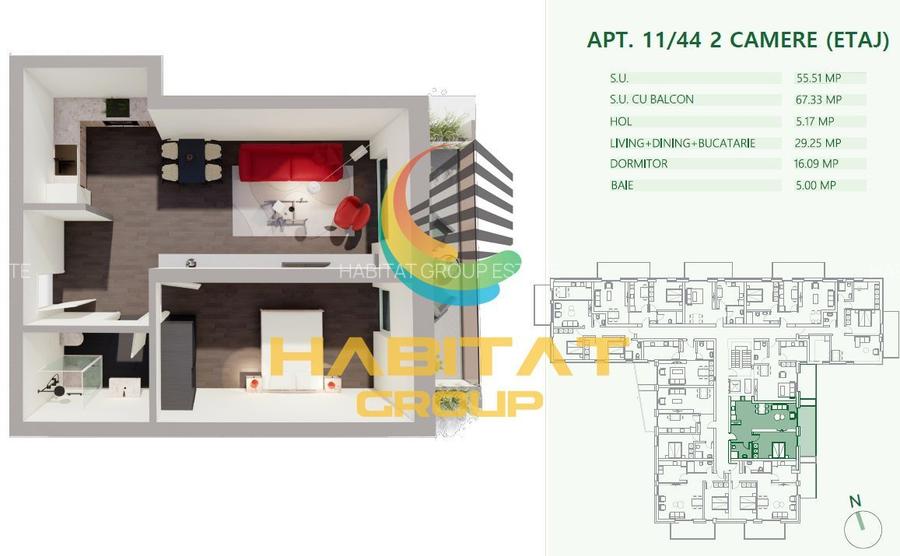 2 camere nou Mihai Bravu decomandat investitie 2026 - 2