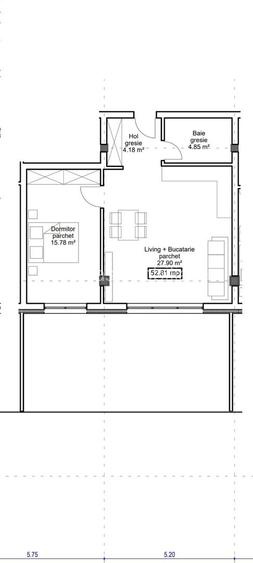 Apartament 2 camere, parcare, terasa 31 mp, Sub Cetate, Floresti - 15