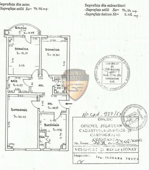 3 camere, City Park Mall, 77 mp, decomandat, et 5/7 lift nou, gaze, parcare rezi - 16