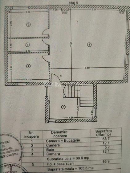 De vanzare Apartament Penthouse 3 camere+terasa, Dacia, Toamnei, Obor - 11
