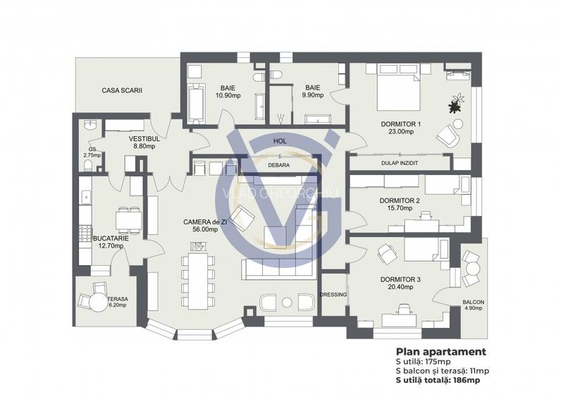 Vezi Parcul Kiseleff! Apartament spectaculos, 4 camere, 175mp - COMISION 0% - 36