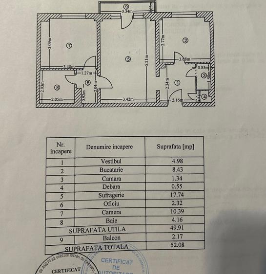 Timpuri Noi -Apartament 2 camere renovat