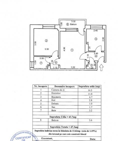 Etaj 1 - Apartament 2 camere Calea Galati, confort 1 semidecomandat - 2