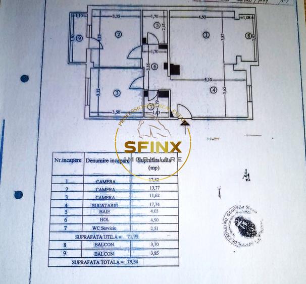 Doamna Ghica -apartament 3 camere de vanzare – Open Space | 2 Dormitoare | 2 Bai - 9