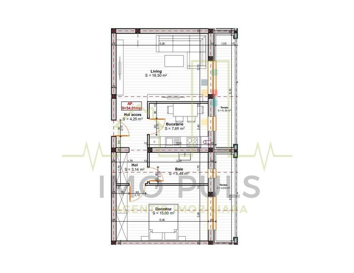 Gradina Proprie 35 mp. 2 Balcoane. Bucatarie separata. - 1