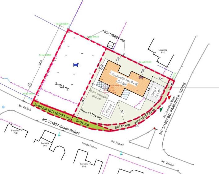 PARADISUL VERDE- teren in suprafata de 1 326 mp,. utilitati - 1