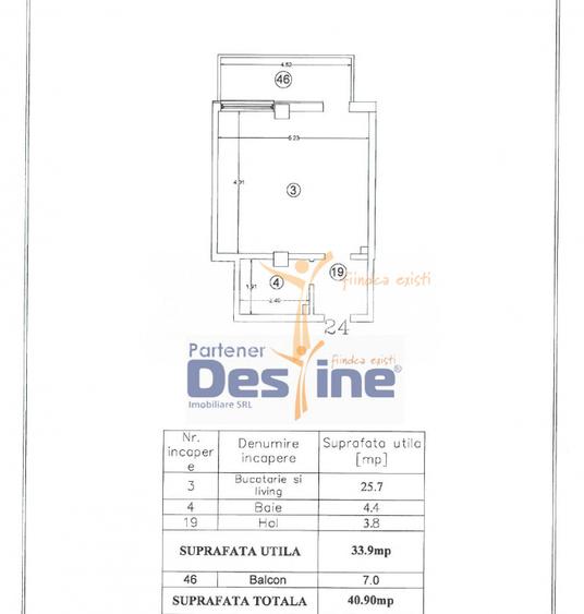 Apartament 1 cameră nemobilat, CT + AC – Bloc nou Atrium Garden, Valea Lupului - 10