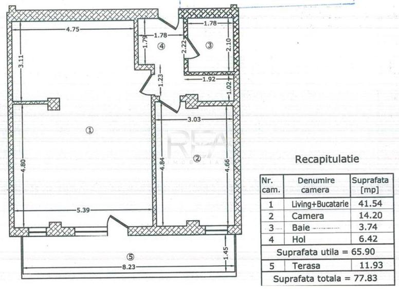 2 camere Titan decomandat, centrala, parcare, et. 1, an 2013, 78 mp - 11