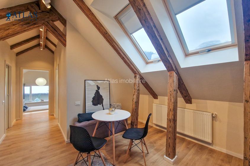 Nou amenajat, ultracentral, 100 mp., mansarda in vila, aer conditionat, parcare - 6