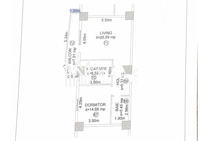 Apartament 2 camere | 61 mp | Balcon | Mihai Viteazul - 8