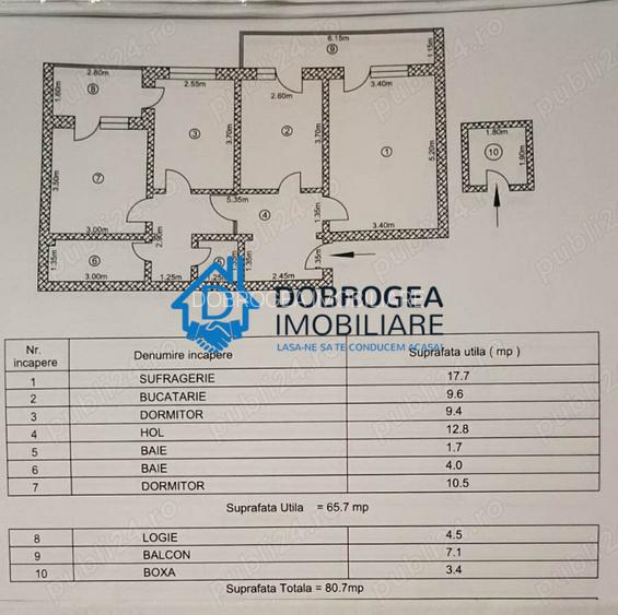 VICTORIEI-3 CAMERE DECOMANDAT ,SUPRAFATA  80,7 MP - 7