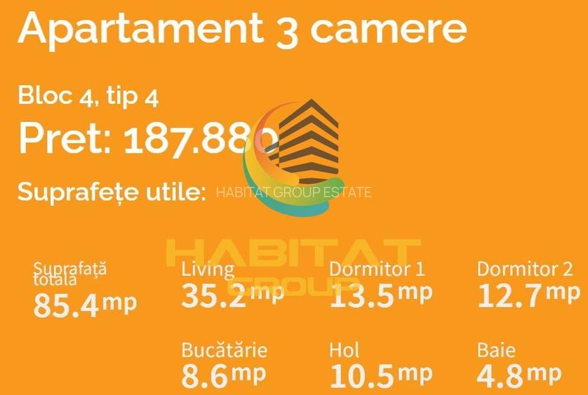 3 camere Grigorescu NOU cladire boutique 85.4 mp - 8