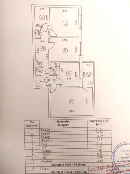 3 camere | etaj 1 | centrala proprie | bloc 1985 | 950m M. Gorjului - 8