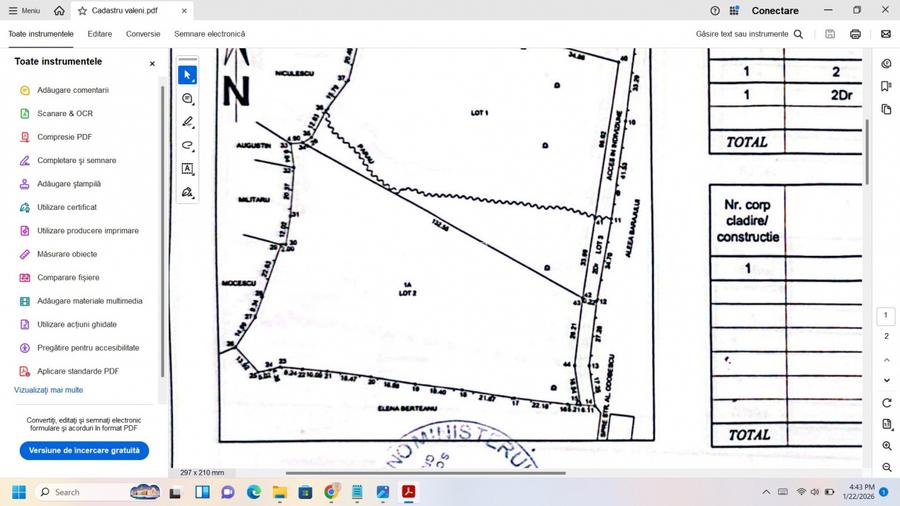 Teren intravilan  Vălenii de Munte – 9.123 mp | D 45 ml |posibilitate lotizare - 15