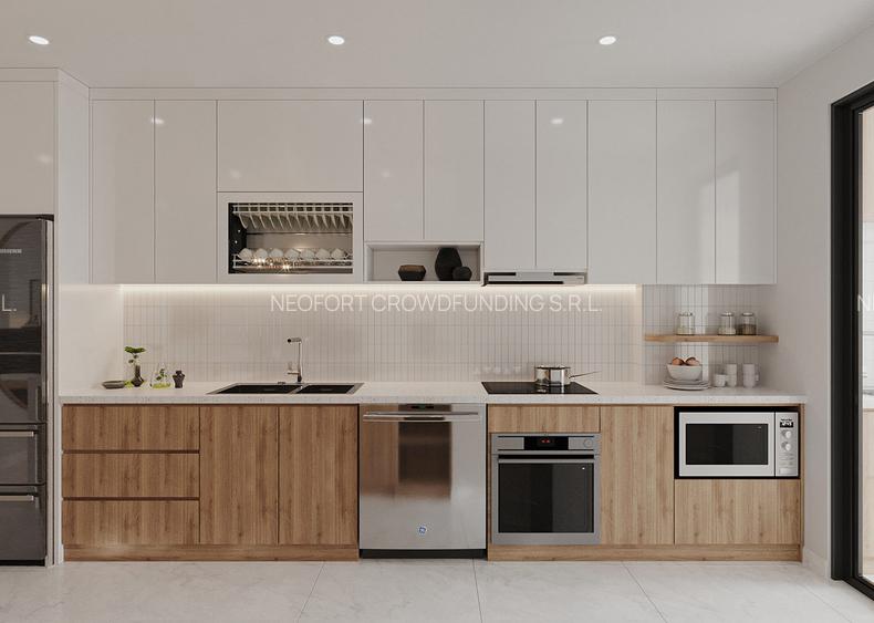 Neofort 50 Titan II–3 camere cu terasa si curte, langa metrou, promotie parcare