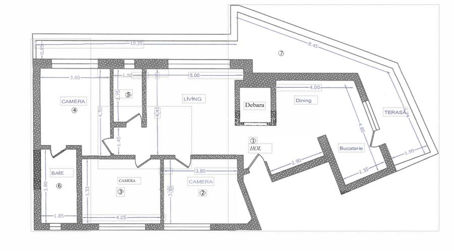 Apartament 4 camere mobilat utilat lux - 1